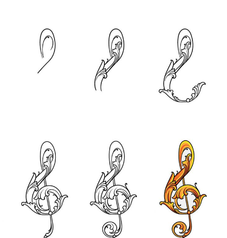 How to Draw A Treble Clef