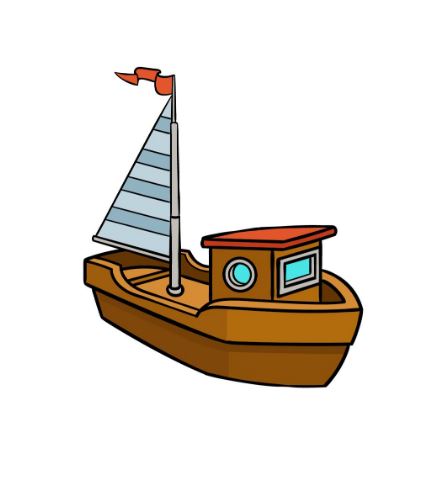 Cartoon Boat Drawing