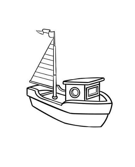 Draw A Cartoon Boat